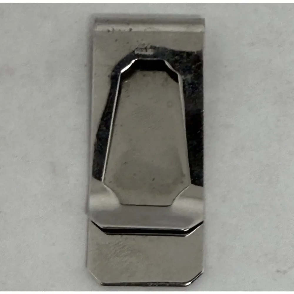 Sterling Silver Money Clip Hand Engraved Design MR X